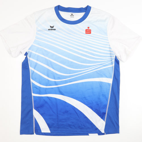 Erima Men's Blue Running T-Shirt - Size L, Breathable