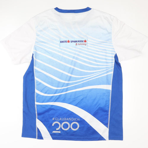 Erima Men's Blue Running T-Shirt - Size L, Breathable