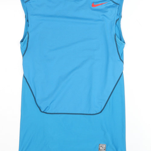 Nike Men's Blue Sleeveless Dri-FIT Tank, L - Athletic Fit