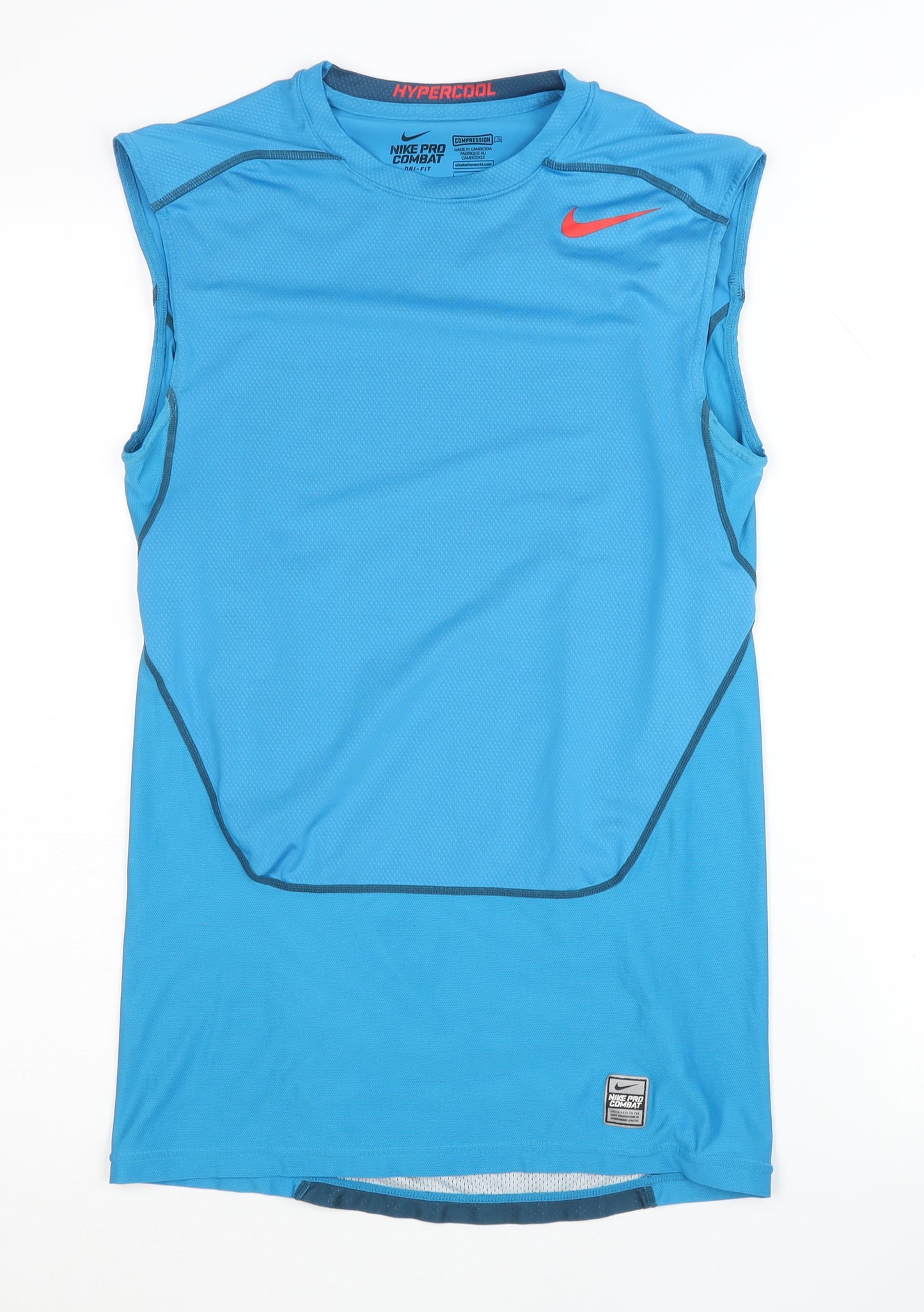 Nike Men's Blue Sleeveless Dri-FIT Tank, L - Athletic Fit