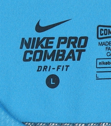 Nike Men's Blue Sleeveless Dri-FIT Tank, L - Athletic Fit