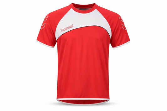 Front view of Hummel Men's Red Jersey T-Shirt M - Sports