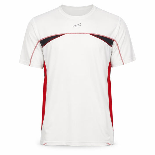Front view of TCM Men's White Red Colourblock T-Shirt L