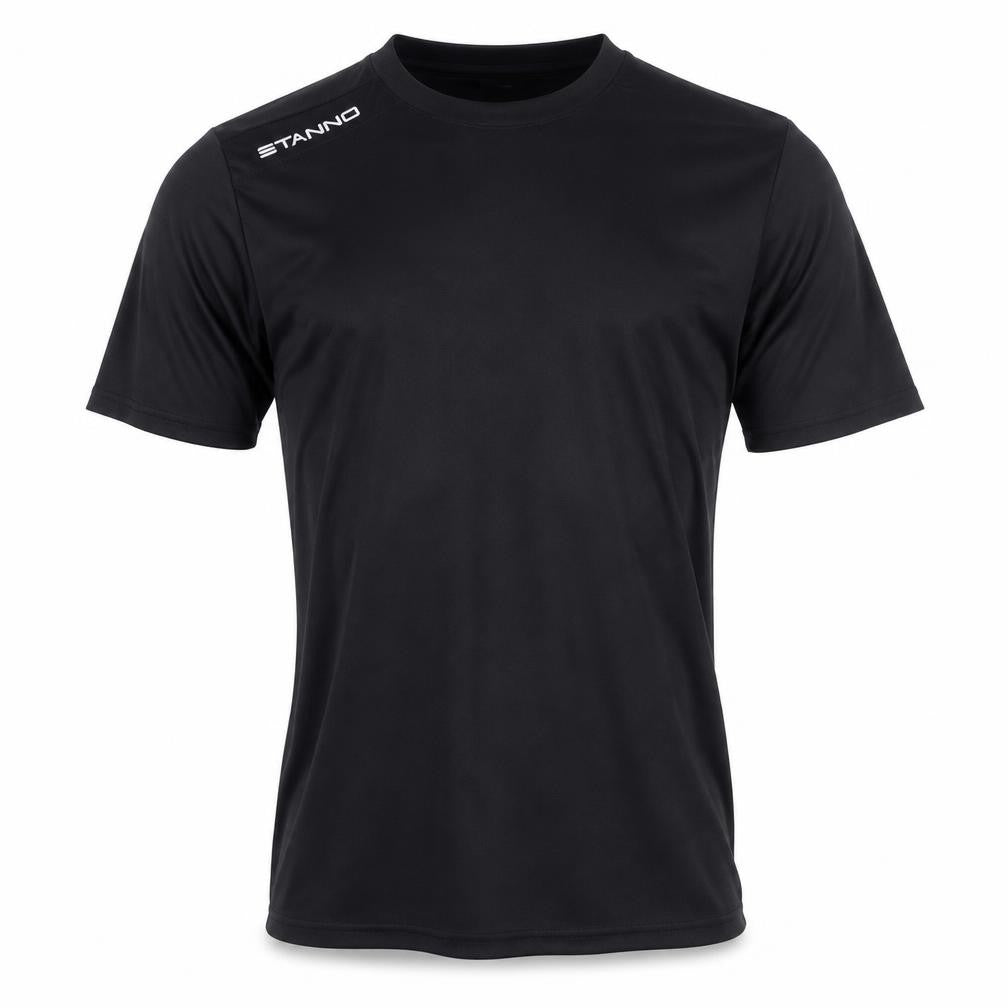 Front view of Stanno Men's Black Athletic T-Shirt M Activewear