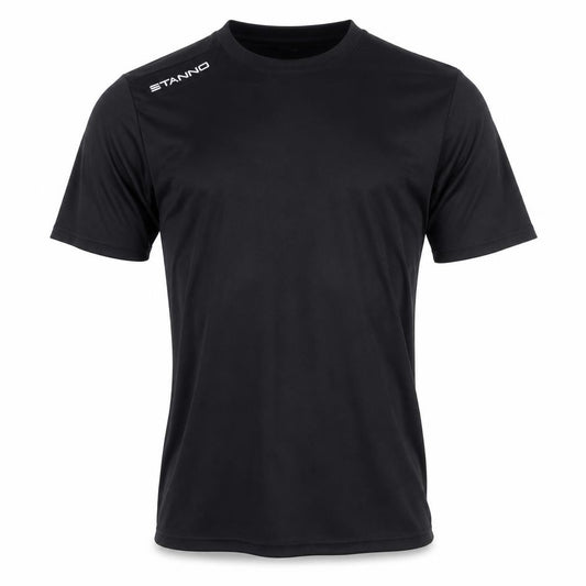 Front view of Stanno Men's Black Athletic T-Shirt M Activewear