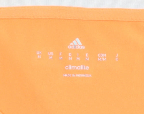 Adidas Men's Orange Gym T-Shirt, Size M, Moisture Wick
