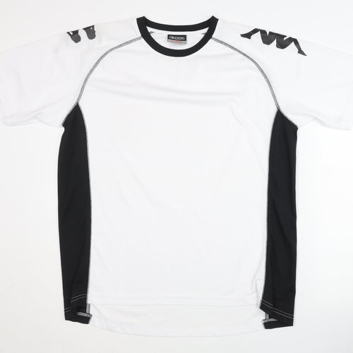 Kappa Men's XL White T-Shirt, Short Sleeve, Crew Neck