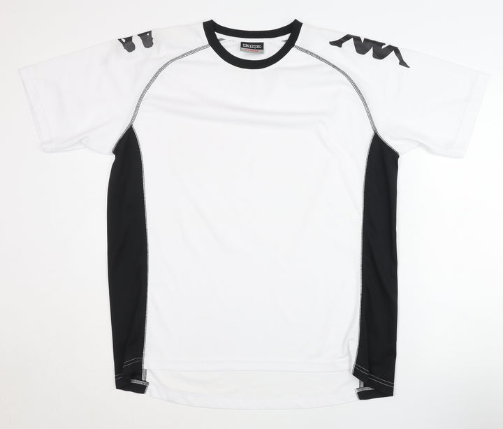 Kappa Men's XL White T-Shirt, Short Sleeve, Crew Neck