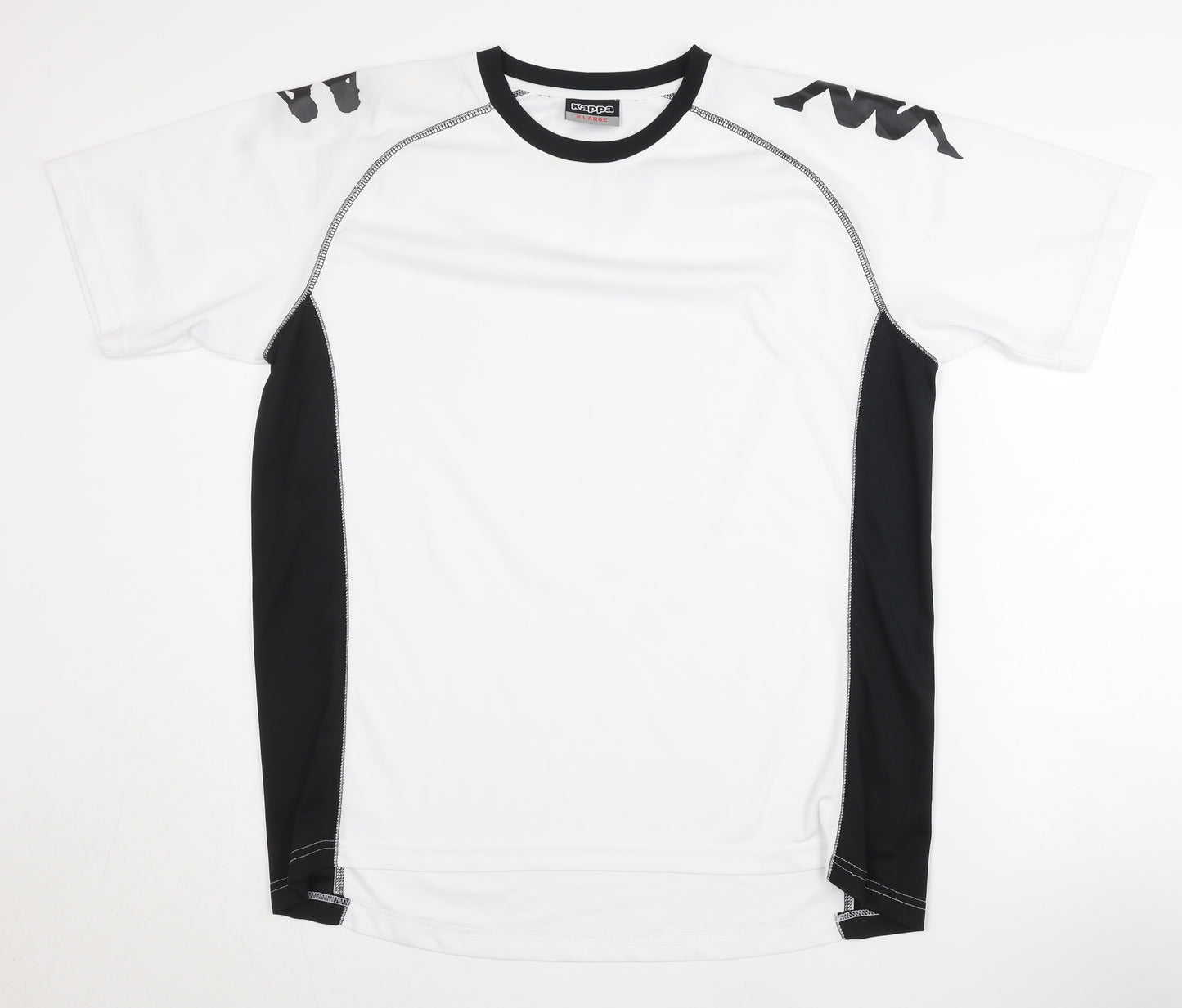 Kappa Men's XL White T-Shirt, Short Sleeve, Crew Neck