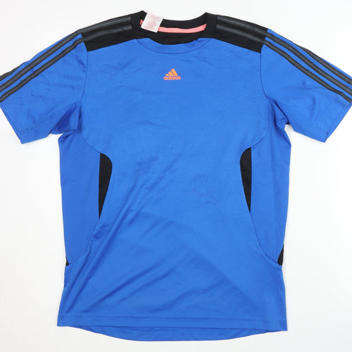 Adidas Teens Blue T-Shirt XL Gym Training Sportswear