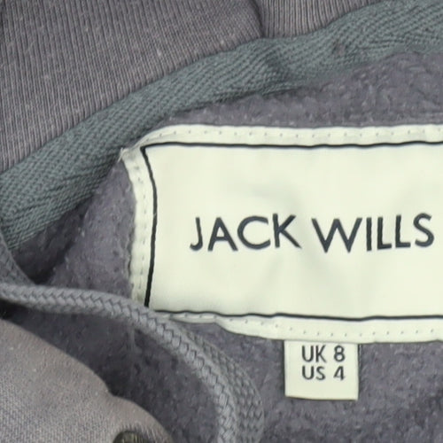 Jack Wills Women's Purple Hoodie, Size 8, Hooded Fleece