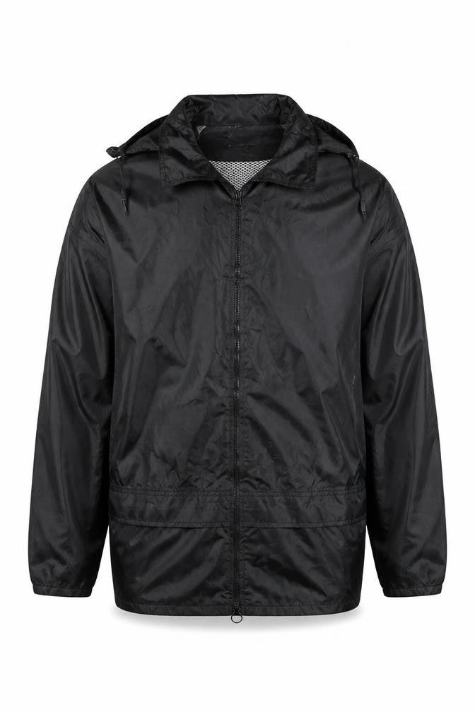 Front view of Alpine Trek Men's Black 2XL Windbreaker Jacket