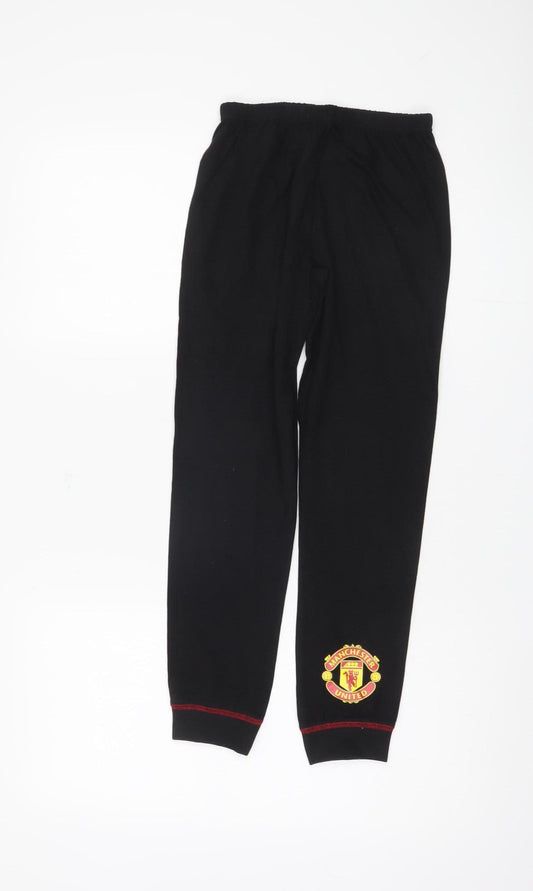 Manchester United Boys Pyjama Pants Black 9-10 Years Sports