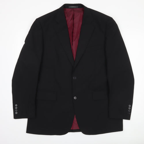 Greenwoods Elite Men's Black Blazer 42R Single-Breasted
