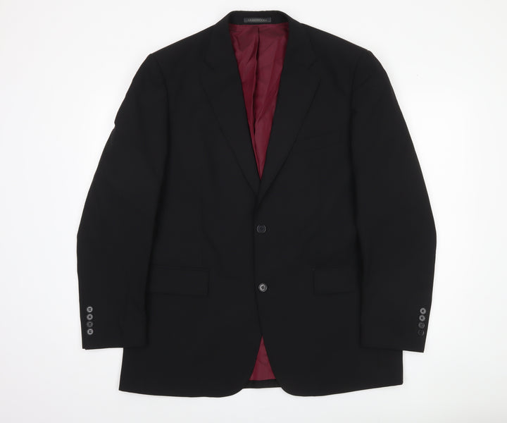 Greenwoods Elite Men's Black Blazer 42R Single-Breasted