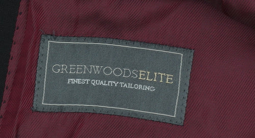 Greenwoods Elite Men's Black Blazer 42R Single-Breasted
