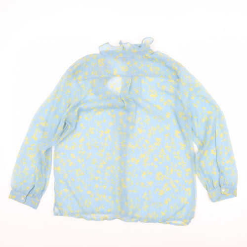 French Connection Women's Blue Floral Blouse Size 8