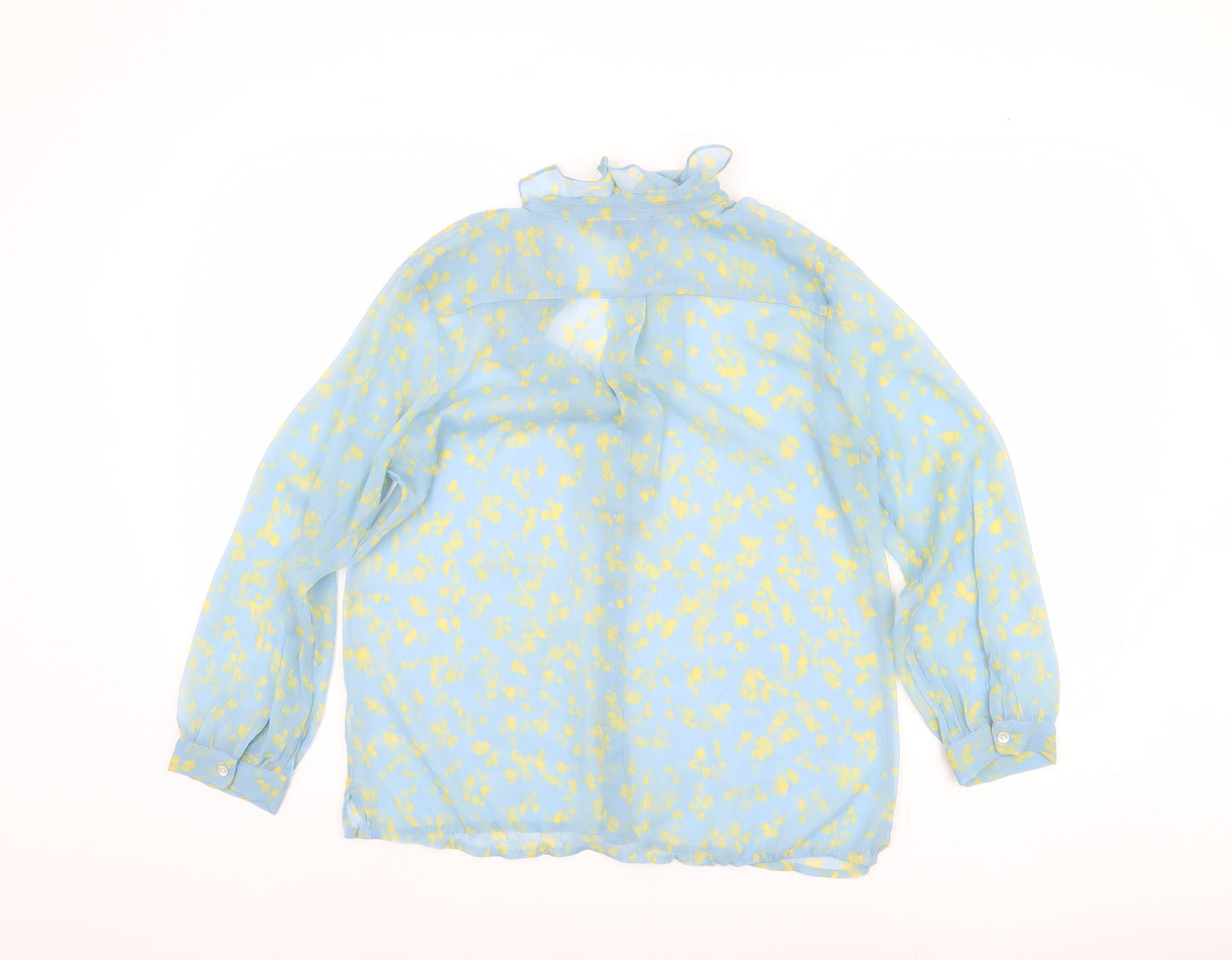 French Connection Women's Blue Floral Blouse Size 8