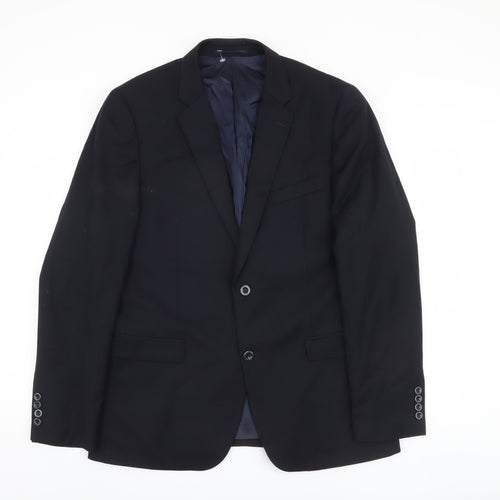 DKNY Men's Dark Blue Blazer 42R Single-Breasted Jacket