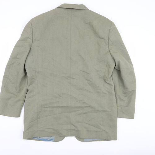 MODE Men's Green Blazer, 40S, Single-Breasted Jacket