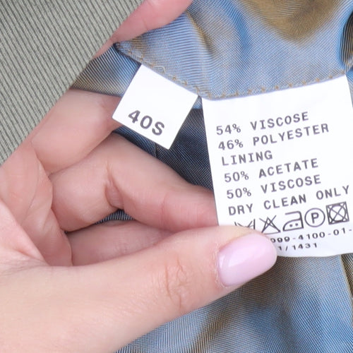 MODE Men's Green Blazer, 40S, Single-Breasted Jacket