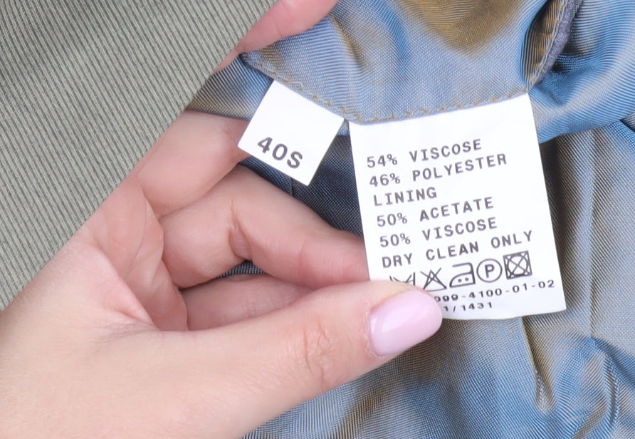 MODE Men's Green Blazer, 40S, Single-Breasted Jacket