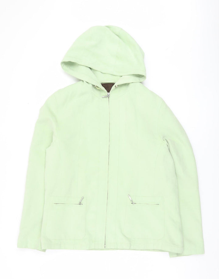 Berkertex Women's Green Hooded Jacket Size 12