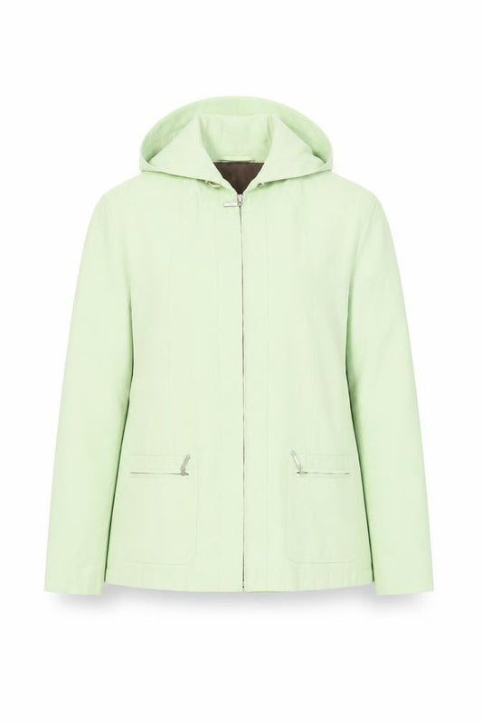 Front view of Berkertex Women's Green Hooded Jacket, size 12