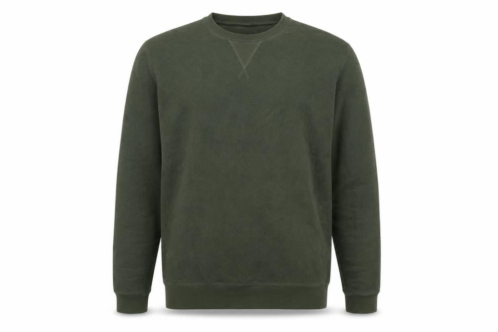 Front view of ASOS Men's Green Pullover Sweatshirt, M, Crewneck