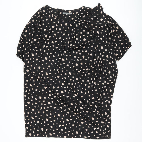 Soaked in Luxury Women's Black Polka Dot Blouse M