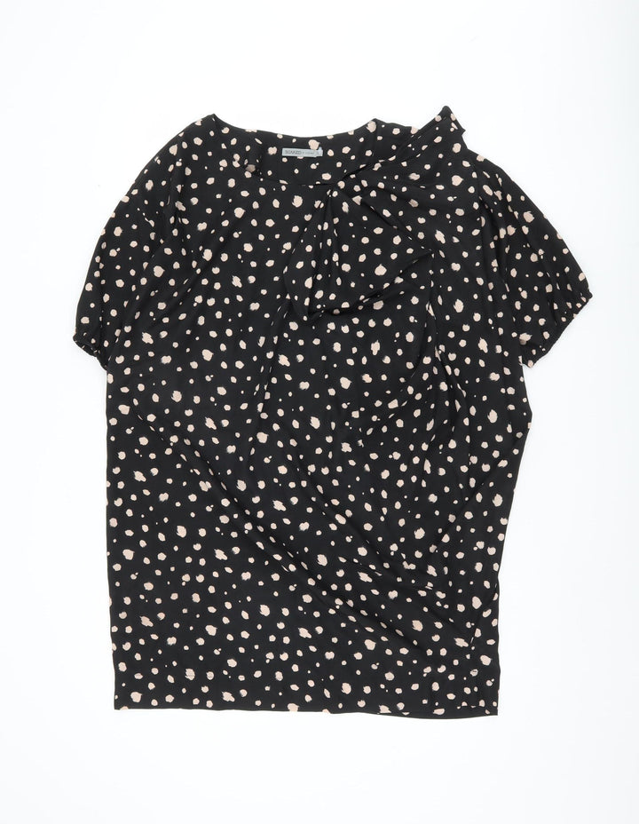 Soaked in Luxury Women's Black Polka Dot Blouse M
