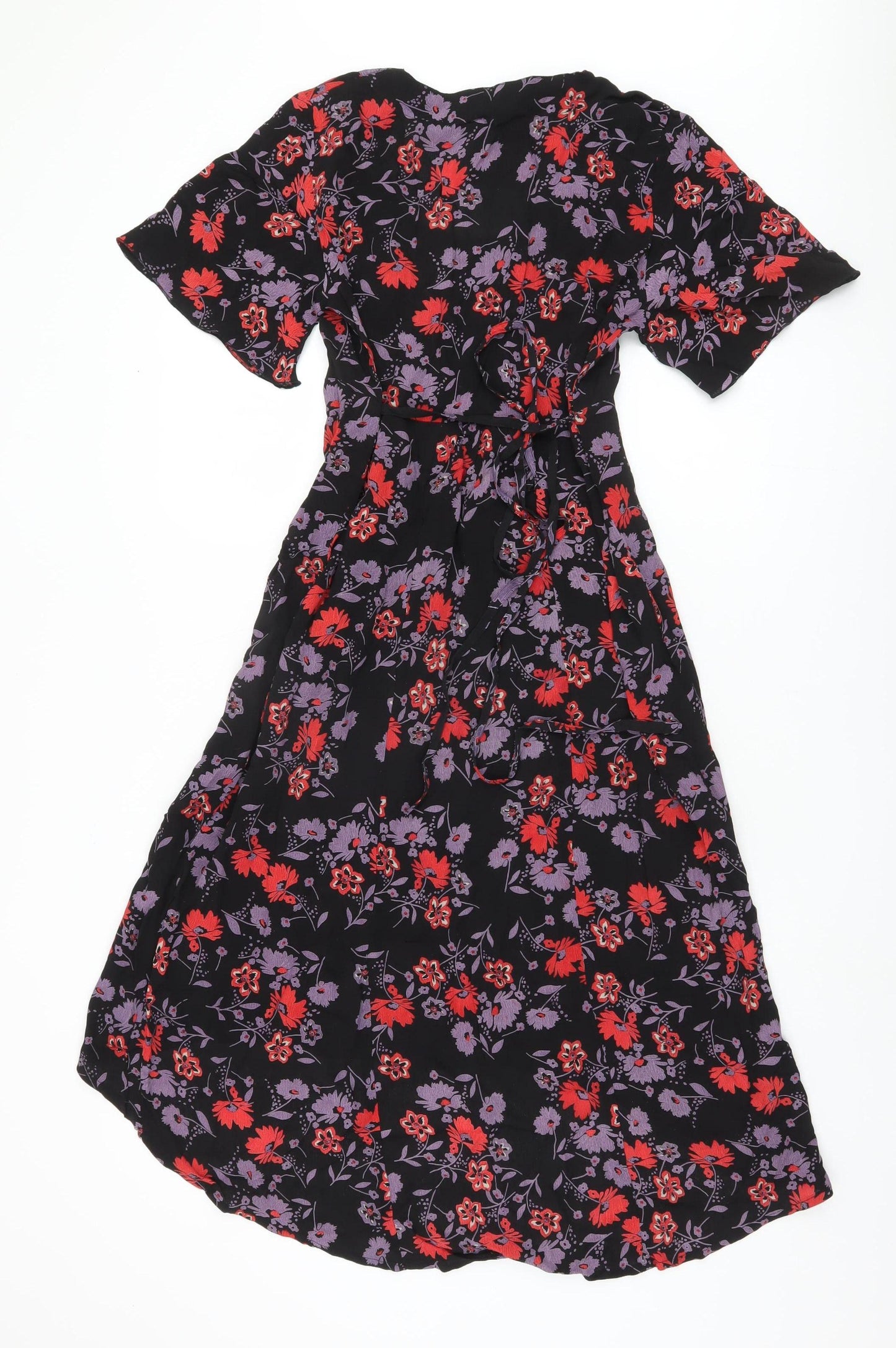 Nomads Women's Black Floral Midi Dress Size 10