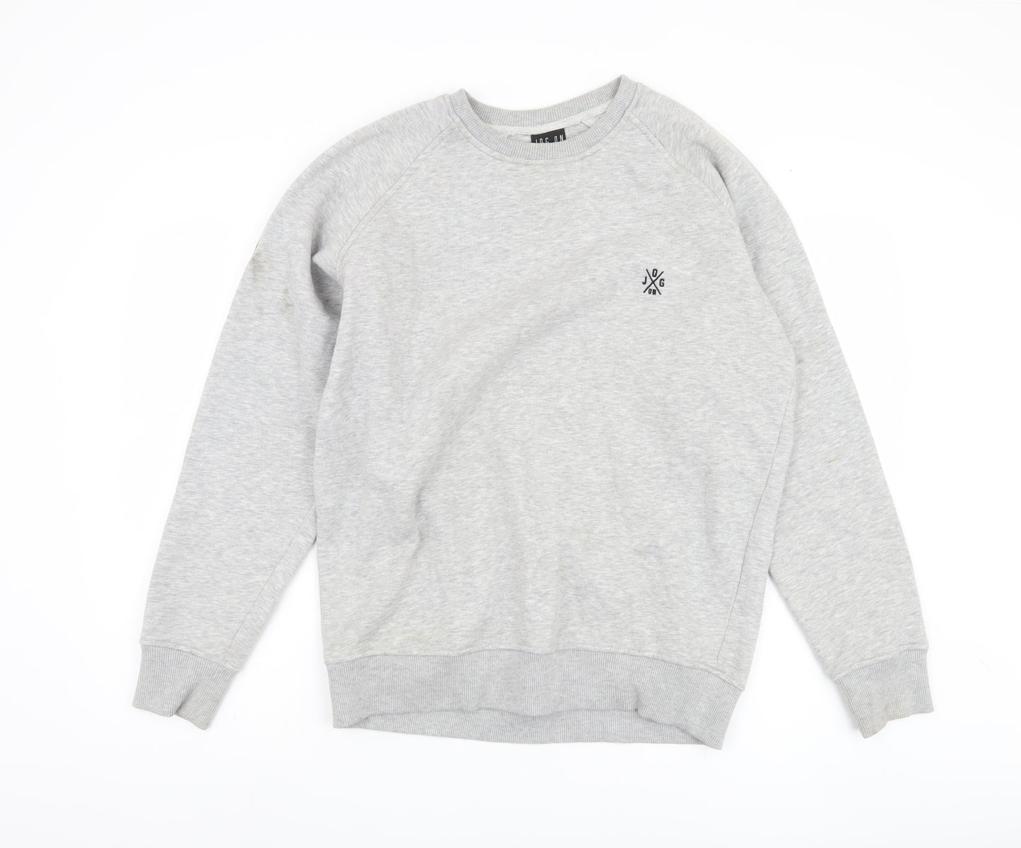 Jog On London Men's Grey Pullover Sweatshirt, Size L