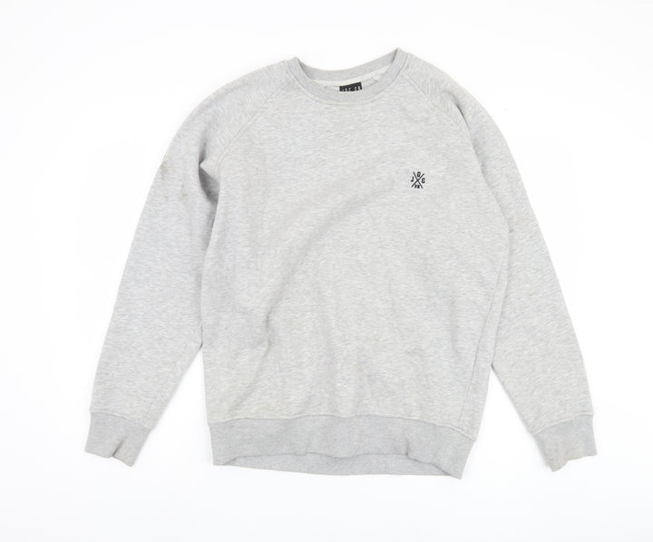 Jog On London Men's Grey Pullover Sweatshirt, Size L