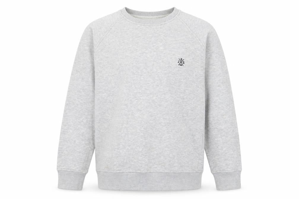 Front view of Jog On London Men's Grey Pullover Sweatshirt, size L