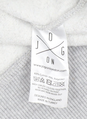 Jog On London Men's Grey Pullover Sweatshirt, Size L