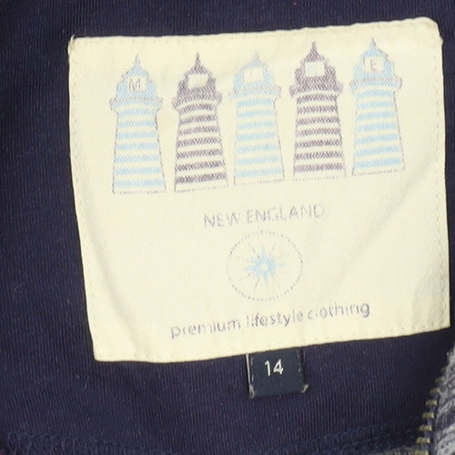 New England Women's Blue Basic Jacket Size 14