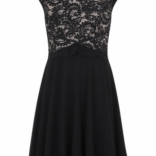 Elise Ryan Women’s Black Lace V-Neck Dress, Size 8