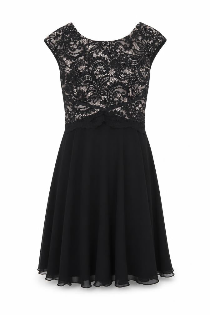 Elise Ryan Women’s Black Lace V-Neck Dress, Size 8