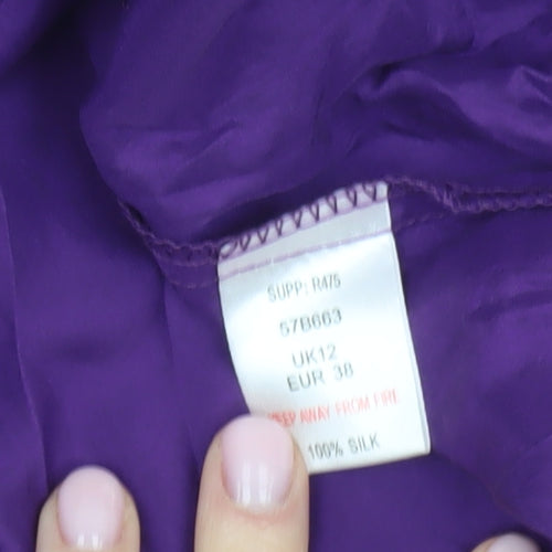 Oli Women's Purple Silk Camisole Tank Top Size 12