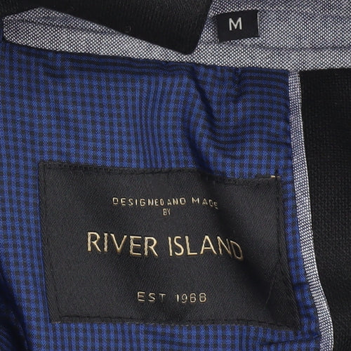 River Island Men's Black Jacket Blazer M
