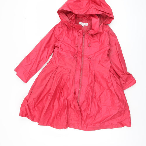 Jasper Conran Girls Red Hooded Coat, Size 6 Years