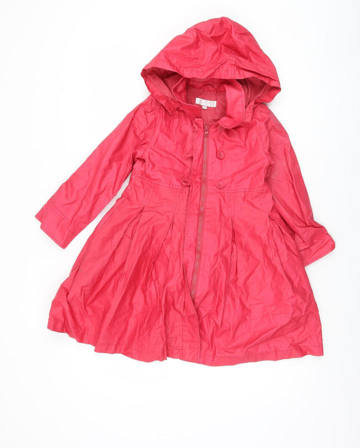 Jasper Conran Girls Red Hooded Coat, Size 6 Years