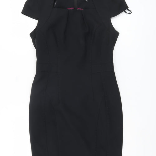 New Look Women's Black Sheath Dress, Size 10, Business Elegance