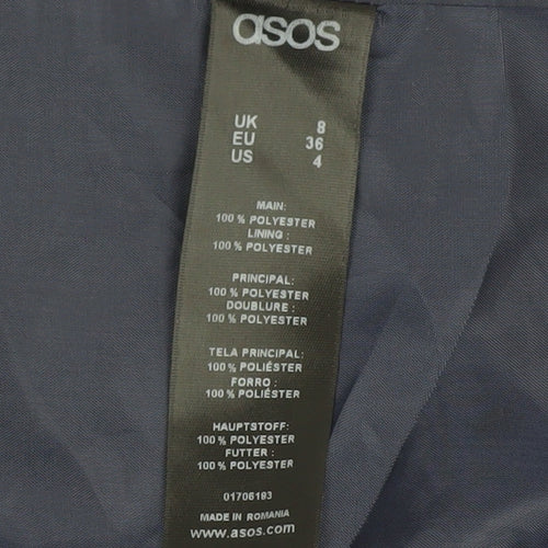 ASOS Women's Blue Blazer Size 8 Regular Fit