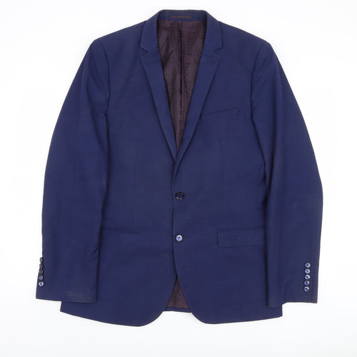 Harry Brown Men's Blue Slim Fit Blazer, 42L