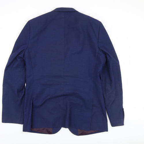 Harry Brown Men's Blue Slim Fit Blazer, 42L