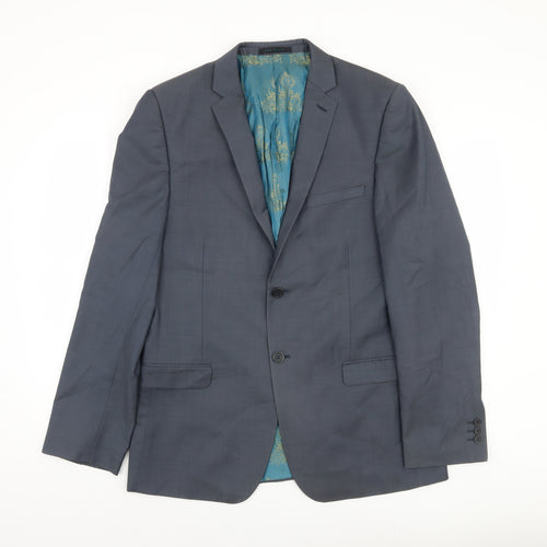 Ted Baker Men's Blue Long Blazer Jacket 40L