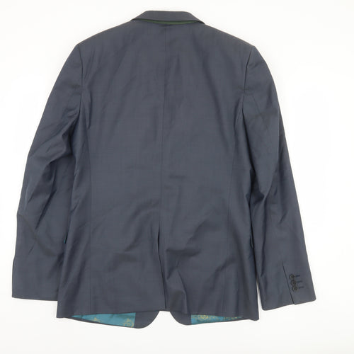 Ted Baker Men's Blue Long Blazer Jacket 40L