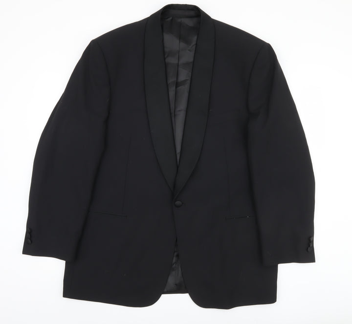 Marks and Spencer Men's Black Medium Blazer with Shawl Lapel